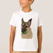 Duitse Shepherd Play Time with Ball T-shirt (Voorkant)