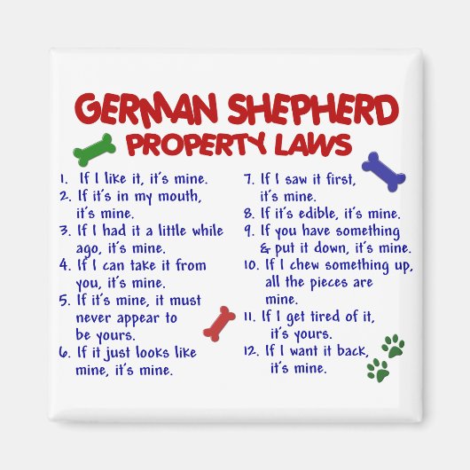 DUITSE SHEPHERD Property Laws 2 Magneet (Voorkant)