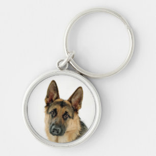Duitse Shepherd Puppy Dog - Bruin en Zwart Sleutelhanger