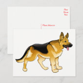 Duitse Shepherd Puppy Dog - Hallo, denken aan jou Briefkaart (Voorkant / Achterkant)