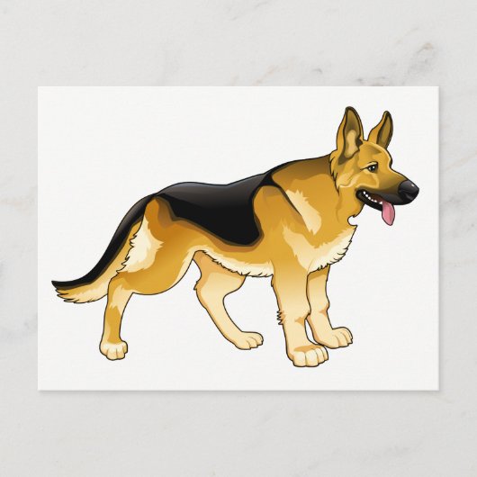 Duitse Shepherd Puppy Dog - Hallo, denken aan jou Briefkaart (Voorkant)