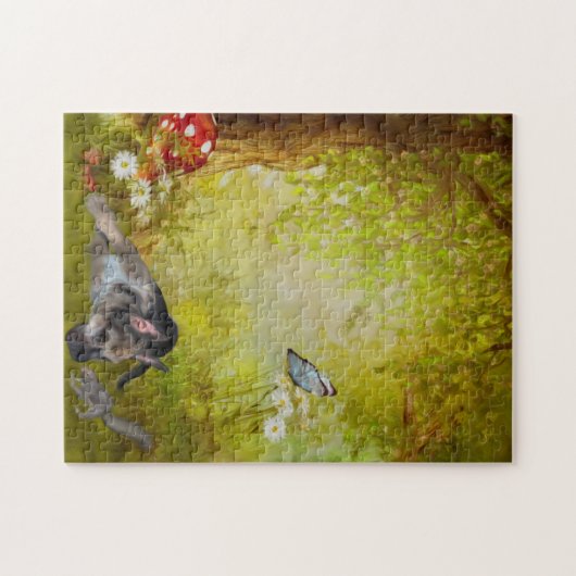 Duitse Shepherd Puppy Fantasy Dog Art Legpuzzel (Horizontaal)