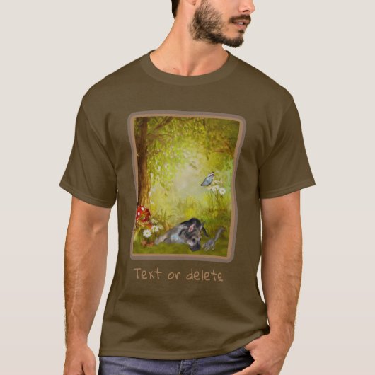 Duitse Shepherd Puppy Fantasy Dog Art T-shirt (Voorkant)