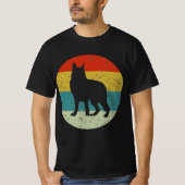 DUITSE SHEPHERD retro silhouette 70s T-shirt (Voorkant)