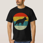 DUITSE SHEPHERD retro  silhouette 70s T-shirt (Voorkant)