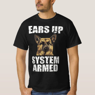 Duitse Shepherd wil systeem gewapend grappige cade T-shirt