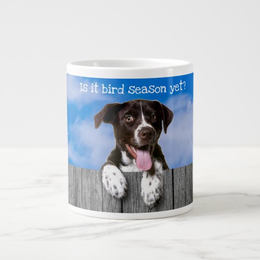 Duitse Shorthair Pointer "Bird Season" Giant Coff Grote Koffiekop (Voorkant)