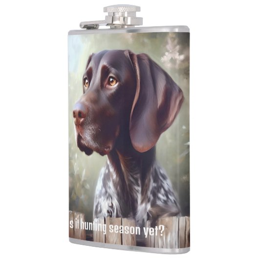 Duitse Shorthair Pointer "Bird Season" Heupfles (Links)