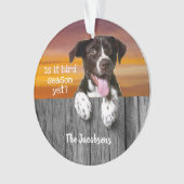 Duitse Shorthair Pointer "Bird Season"  Ornament (voorkant)