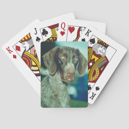 Duitse "Shorthair Pointer Dog-speelkaarten" Pokerkaarten (Achterkant)