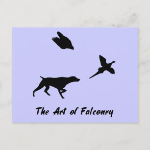 Duitse Shorthair Pointer en Falconry Briefkaart