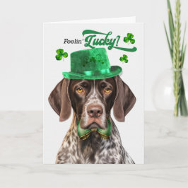 Duitse Shorthair Pointer Lucky St Patrick's Day Feestdagen Kaart
