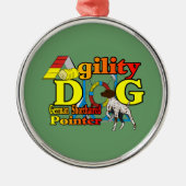 Duitse Shorthaired Pointer Agility Metalen Ornament (Voorkant)