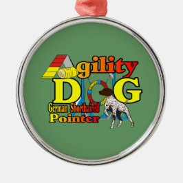 Duitse Shorthaired Pointer Agility Metalen Ornament
