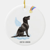 Duitse Shorthaired Pointer Angel Dog Pet Memorial Keramisch Ornament (Achterkant)