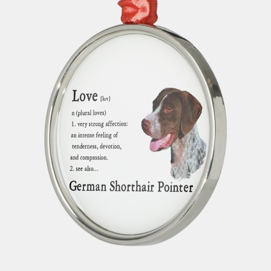 Duitse shorthaired pointer Art Love Metalen Ornament (Links)