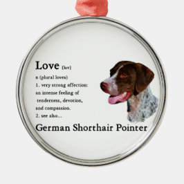 Duitse shorthaired pointer Art Love Metalen Ornament