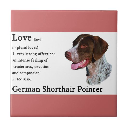 Duitse shorthaired pointer Art Love Tegeltje (Voorkant)