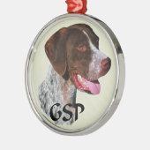 Duitse Shorthaired Pointer Art Metalen Ornament (Links)