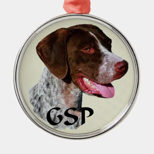Duitse Shorthaired Pointer Art Metalen Ornament (Voorkant)