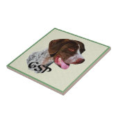 Duitse Shorthaired Pointer Art Tegeltje (Zijkant)