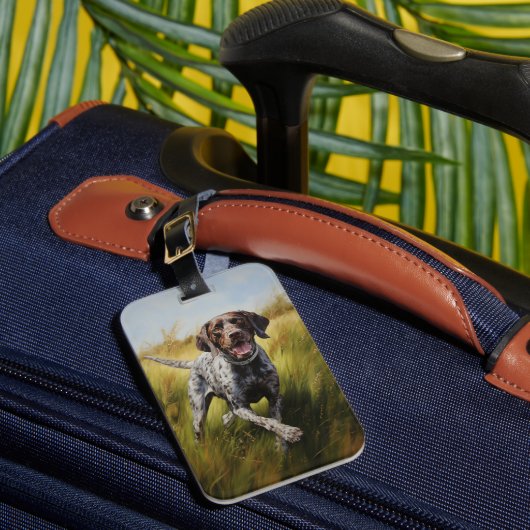 Duitse Shorthaired Pointer Bagagelabel (Voorkant Insitu 1)