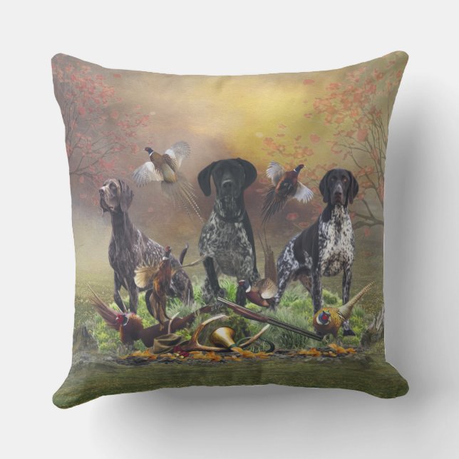 Duitse Shorthaired Pointer Buitenkussen (Achterkant)