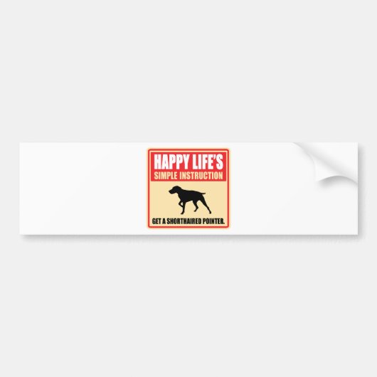 Duitse Shorthaired Pointer Bumpersticker (Voorkant)