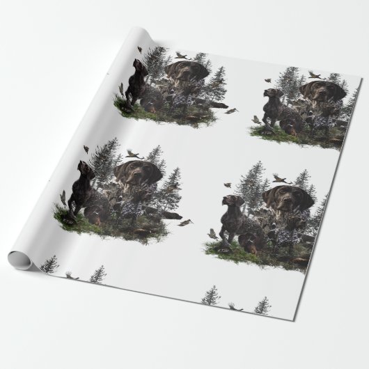 Duitse Shorthaired Pointer Cadeaupapier (Uitgerold)