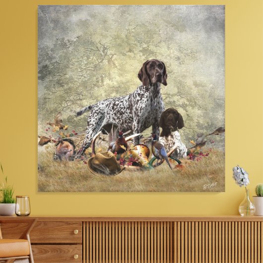 Duitse Shorthaired Pointer Canvas Afdruk (Insitu (Woonkamer))