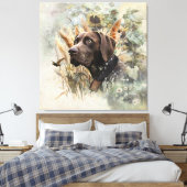 Duitse Shorthaired Pointer Canvas Afdruk (Insitu (Slaapkamer))
