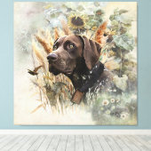 Duitse Shorthaired Pointer Canvas Afdruk (Insitu (Houten vloer))