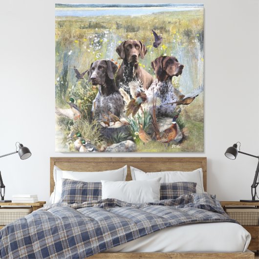 Duitse Shorthaired Pointer Canvas Afdruk (Insitu (Slaapkamer))
