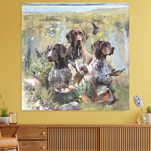 Duitse Shorthaired Pointer Canvas Afdruk (Insitu (Woonkamer))