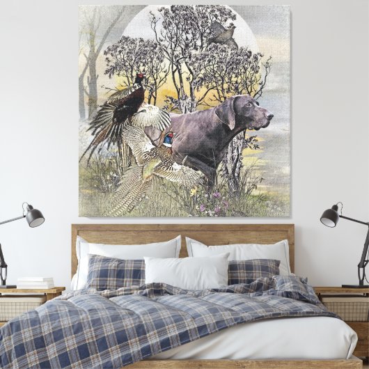 Duitse Shorthaired Pointer Canvas Afdruk (Insitu (Slaapkamer))