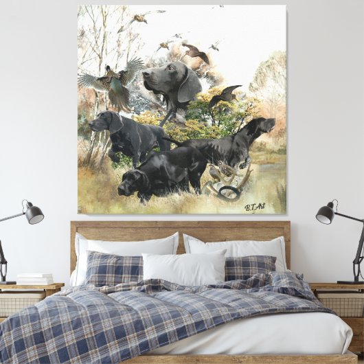 Duitse Shorthaired pointer Canvas Afdruk (Insitu (Slaapkamer))