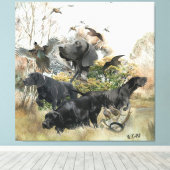 Duitse Shorthaired pointer Canvas Afdruk (Insitu (Houten vloer))
