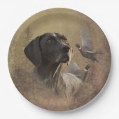 Duitse Shorthaired Pointer, Deutsch Kurzhaar Pape Papieren Bordje (Voorkant)