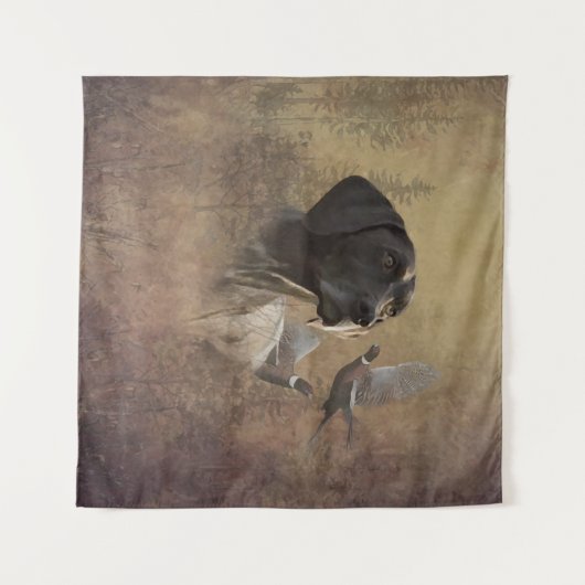 Duitse Shorthaired Pointer, Deutsch Kurzhaar Tapes Wandkleed (Voorkant (horizontaal))