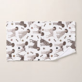 Duitse Shorthaired Pointer Dog Bone en Paw Print Bad Handdoek (Handdoek)