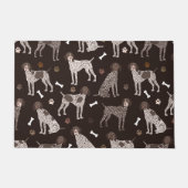 Duitse Shorthaired Pointer Dog Bone en Paw Print Deurmat (Voorkant)