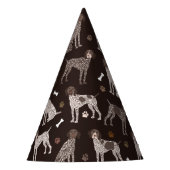Duitse Shorthaired Pointer Dog Bone en Paw Print Feesthoedjes (Voorkant)