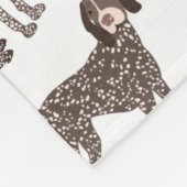 Duitse Shorthaired Pointer Dog Bone en Paw Print Fleece Deken (Hoek)