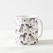 Duitse Shorthaired Pointer Dog Bone en Paw Print Koffiemok (Voorkant rechts)