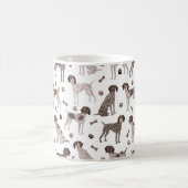 Duitse Shorthaired Pointer Dog Bone en Paw Print Koffiemok (Center)
