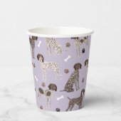 Duitse Shorthaired Pointer Dog Bone en Paw Print Papieren Bekers (Links)
