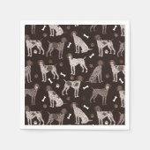 Duitse Shorthaired Pointer Dog Bone en Paw Print Servet (Voorkant)