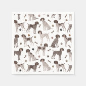Duitse Shorthaired Pointer Dog Bone en Paw Print Servet (Voorkant)