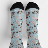 Duitse Shorthaired Pointer Dog Bone en Paw Print Sokken (Top)
