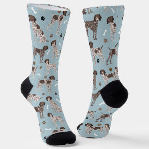 Duitse Shorthaired Pointer Dog Bone en Paw Print Sokken